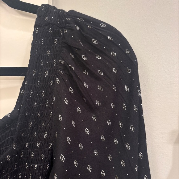 ABLE large Marion smocked jumpsuit black print pattern sold out $165 - Picture 4 of 8